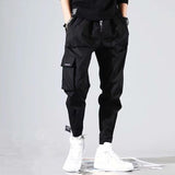 Ribbons Harem Joggers Men Cargo Pants Streetwear