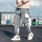 Ribbons Harem Joggers Men Cargo Pants Streetwear