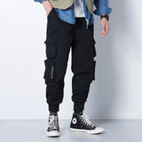 Ribbons Harem Joggers Men Cargo Pants Streetwear