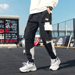 Ribbons Harem Joggers Men Cargo Pants Streetwear