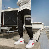 Ribbons Harem Joggers Men Cargo Pants Streetwear