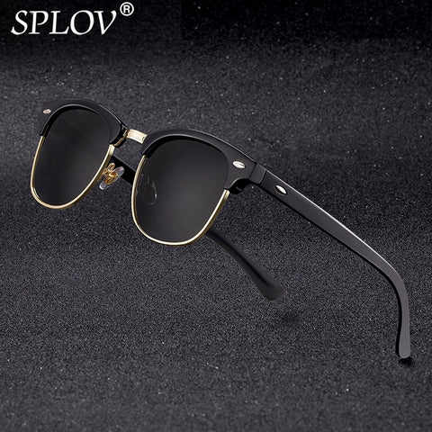 New Fashion  Semi Rimless Polarized Sunglasses