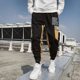 Ribbons Harem Joggers Men Cargo Pants Streetwear