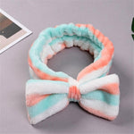 New Letter "OMG" Coral Fleece Soft Bow Headbands