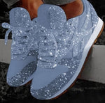 Fashion Women Glitter Sneakers Lace