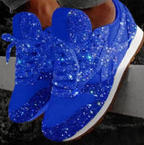 Fashion Women Glitter Sneakers Lace