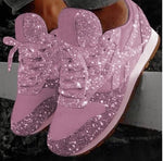 Fashion Women Glitter Sneakers Lace