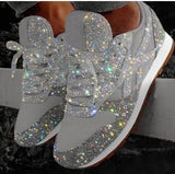 Fashion Women Glitter Sneakers Lace