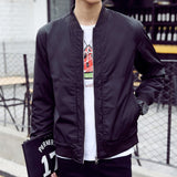 Bomber Jacket Men Stand Collar