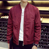 Bomber Jacket Men Stand Collar