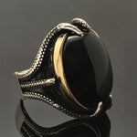 Fashion Men Black Stone Ring Classic