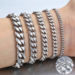 Womens Mens Bracelet Stainless Steel Curb