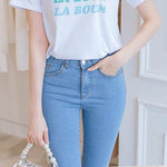 Vintage Denim Pencil Pants Women